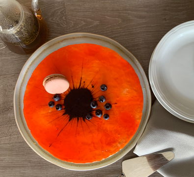 Entremet Myrtilles Cœur Citron artisanal Angoulême – mousse légère, pâtisserie Charente