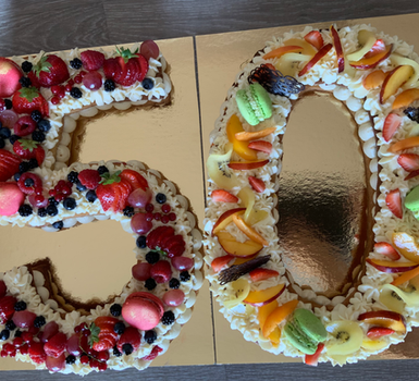 Number Cake Douceur de Fraises Angoulême – chiffre biscuit et chantilly, gâteau anniversaire Charente